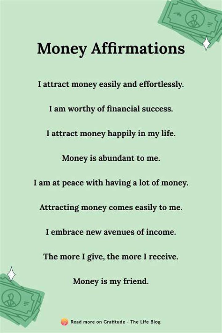 Do wealth affirmations work?