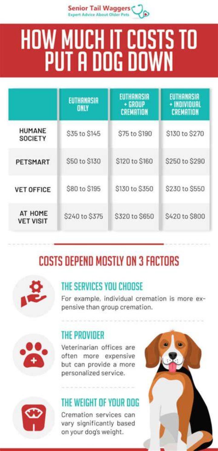 How much it cost to put down a dog?