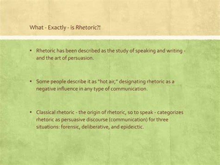 What exactly is rhetoric?