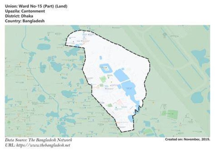 Which ward is dhaka cantonment?